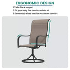 Ensemble de salle à manger d'extérieur Mondawe 9 pièces, avec 1 table rectangulaire extensible et 8 chaises de patio pivotantes à 360 degrés