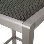 Ensemble de bar extérieur 5 pièces en osier et aluminium GDFStudio Crested Bay