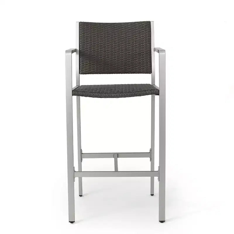 Ensemble de bar extérieur 5 pièces en osier et aluminium GDFStudio Crested Bay