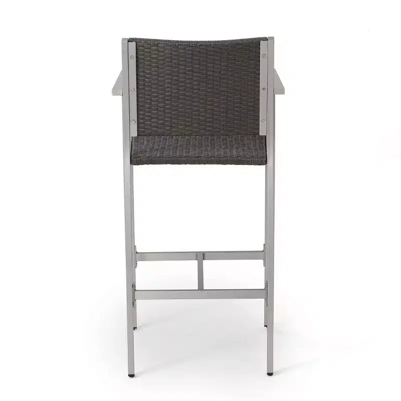 Ensemble de bar extérieur 5 pièces en osier et aluminium GDFStudio Crested Bay