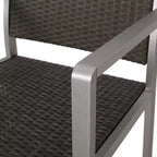 Ensemble de bar extérieur 5 pièces en osier et aluminium GDFStudio Crested Bay
