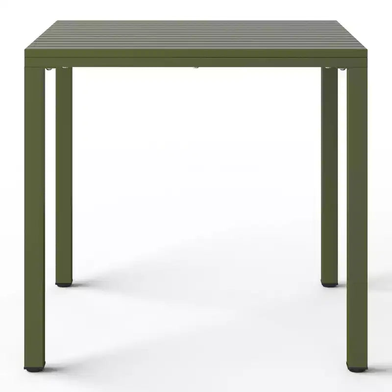 WestinTrends Playa 5-Piece Outdoor Metal Frame Square Dining Table Patio Set with Stackable Patio Dining Chairs