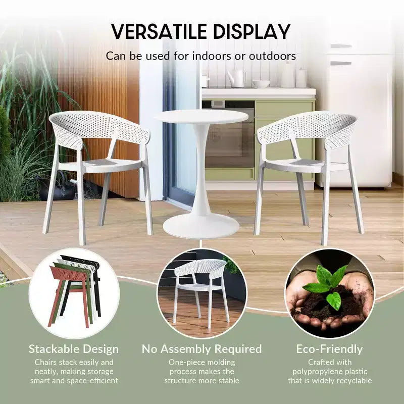 WestinTrends Playa 5-Piece Outdoor Metal Frame Square Dining Table Patio Set with Stackable Patio Dining Chairs