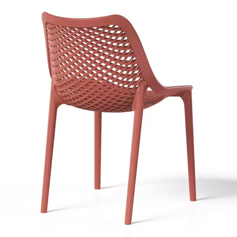 Ensemble de salle à manger d'extérieur 5 pièces WestinTrends Playa avec table à cadre métallique et chaises de patio empilables