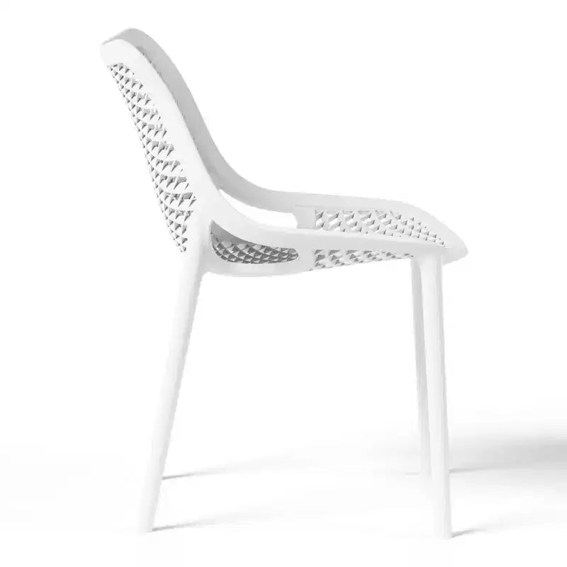 Ensemble de salle à manger d'extérieur 5 pièces WestinTrends Playa avec table à cadre métallique et chaises de patio empilables