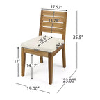 Ensemble de salle à manger d'extérieur rustique Christopher Knight Home Juliette 7 pièces en rotin et bois d'acacia à lattes avec coussins