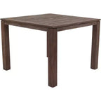 Ensemble de salle à manger 5 pièces en teck FSC décontracté Courtyard Bermudes 99 cm carré comprenant une table à manger carrée de 99 cm et quatre chaises de salle à manger