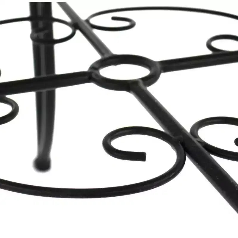 Courtyard Casual Black Steel French Quarter Outdoor 5 pc Dining Group