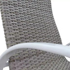 Ensemble repas rond 5 pièces Courtyard Casual Santa Fe de 122 cm avec fauteuils à bascule pivotants en osier Comprend une table ronde et 4 fauteuils à bascule pivotants en osier