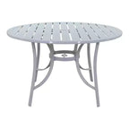 Ensemble repas rond 5 pièces Courtyard Casual Santa Fe de 122 cm avec fauteuils à bascule pivotants en osier Comprend une table ronde et 4 fauteuils à bascule pivotants en osier