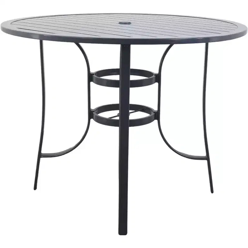 Ensemble repas de 5 pièces Courtyard Casual Santa Fe, hauteur balcon, comprenant une table de balcon de 48 po et quatre tabourets de balcon pivotants.