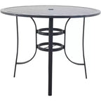 Ensemble repas de 5 pièces Courtyard Casual Santa Fe, hauteur balcon, comprenant une table de balcon de 48 po et quatre tabourets de balcon pivotants.