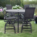 Ensemble repas de 5 pièces Courtyard Casual Santa Fe, hauteur balcon, comprenant une table de balcon de 48 po et quatre tabourets de balcon pivotants.