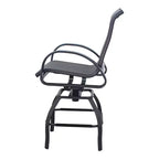 Ensemble repas de 5 pièces Courtyard Casual Santa Fe, hauteur balcon, comprenant une table de balcon de 48 po et quatre tabourets de balcon pivotants.