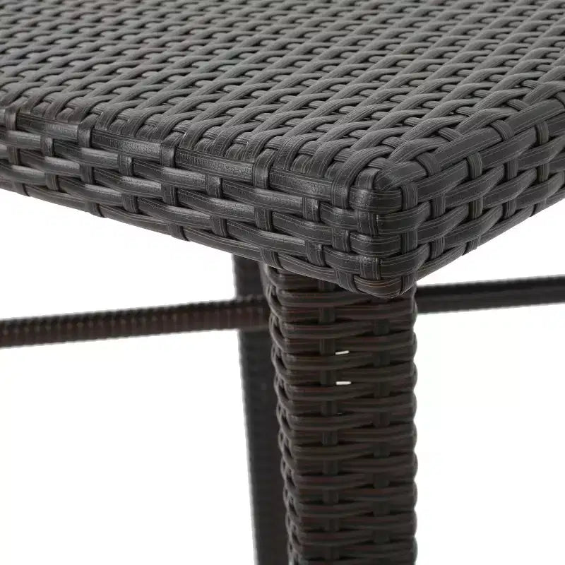 Christopher Knight Home Plauche Outdoor Wicker and Iron 5 Piece Bar Set with Cushion