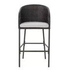 Christopher Knight Home Plauche Outdoor Wicker and Iron 5 Piece Bar Set with Cushion