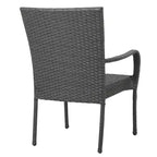 Christopher Knight Home Lagen Outdoor Acacia Wood and Wicker 5 Piece Dining Set