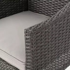 Christopher Knight Home Torrence Ensemble de salle à manger d'extérieur 5 pièces en bois d'acacia et osier avec coussin