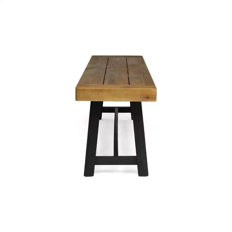 Christopher Knight Home Calero – Ensemble de salle à manger d'extérieur 6 pièces en bois d'acacia et osier avec banc