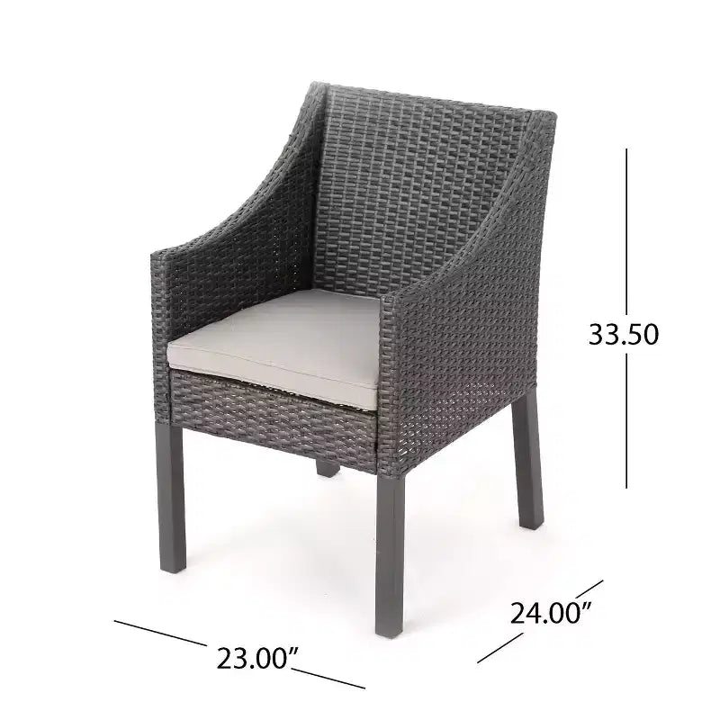 Christopher Knight Home Calero – Ensemble de salle à manger d'extérieur 6 pièces en bois d'acacia et osier avec banc