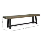 Christopher Knight Home Calero – Ensemble de salle à manger d'extérieur 6 pièces en bois d'acacia et osier avec banc