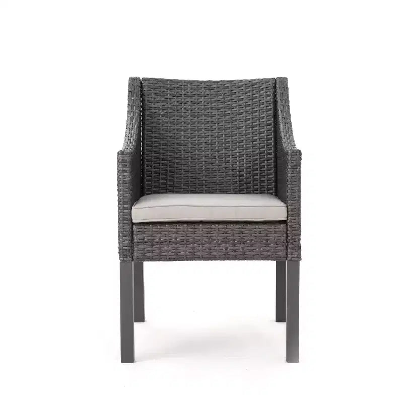 Christopher Knight Home Calero – Ensemble de salle à manger d'extérieur 6 pièces en bois d'acacia et osier avec banc