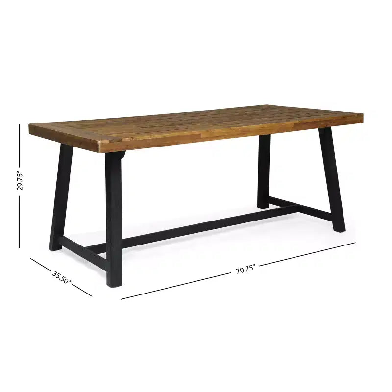 Christopher Knight Home Calero – Ensemble de salle à manger d'extérieur 6 pièces en bois d'acacia et osier avec banc