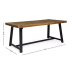 Christopher Knight Home Calero – Ensemble de salle à manger d'extérieur 6 pièces en bois d'acacia et osier avec banc