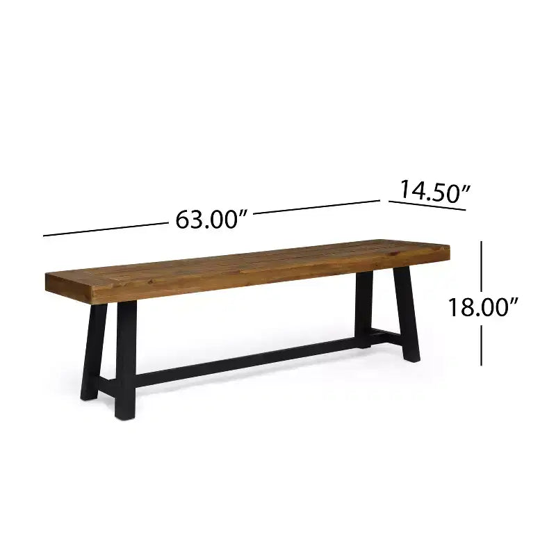 Christopher Knight Home Calero – Ensemble de salle à manger d'extérieur 6 pièces en bois d'acacia et osier avec banc