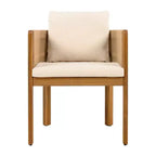 Christopher Knight Home Corin Ensemble de salle à manger d'extérieur rustique 7 pièces en bois d'acacia, corde tressée, table à lattes et coussins