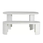 Christopher Knight Home Clara 2 Piece Modern Outdoor Concrete Terrazzo Dining Set