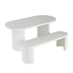 Christopher Knight Home Clara 2 Piece Modern Outdoor Concrete Terrazzo Dining Set