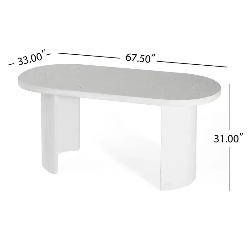 Christopher Knight Home Clara 2 Piece Modern Outdoor Concrete Terrazzo Dining Set