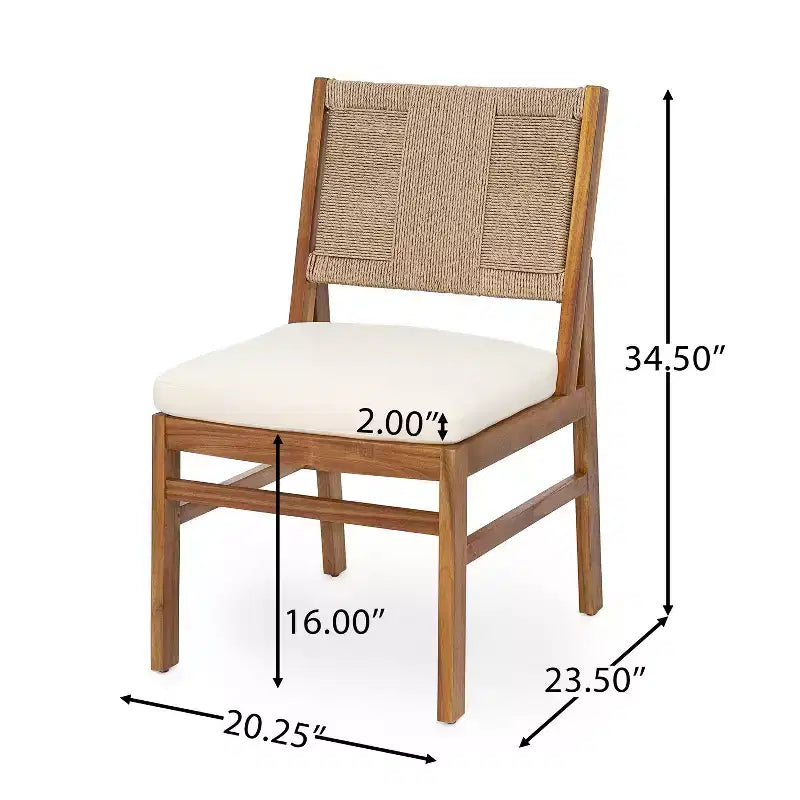 Christopher Knight Home Daisy Ensemble de salle à manger 3 pièces en bois d'acacia rustique avec chaises en osier