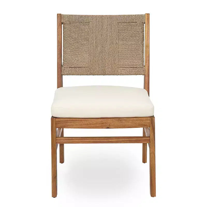 Christopher Knight Home Maurice 7 Piece Patio Rustic Acacia Wood Dining Set with Wicker Woven Chair