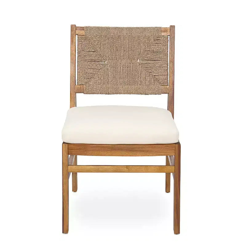 Christopher Knight Home Maurice 7 Piece Patio Rustic Acacia Wood Dining Set with Wicker Woven Chair
