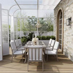 HAPPATIO 9 Piece Aluminum Patio Dining Set, Outdoor Dining Table and Chairs Set