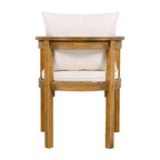 Christopher Knight Home Jada Ensemble de salle à manger d'extérieur 7 pièces en bois d'acacia à lattes ouvertes avec coussins