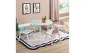 Children's Panel Table With 4 Chairs, Hidden Storage Bag Kitchen Chairs Modern Artistic Chairs For Dining Room, Children's Room White