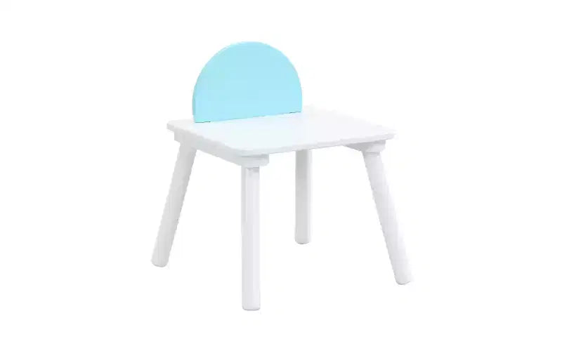 Table de panneau pour enfants avec 4 chaises, chaises de cuisine avec rangement caché, chaises artistiques modernes pour salle à manger, chambre d'enfants, blanc