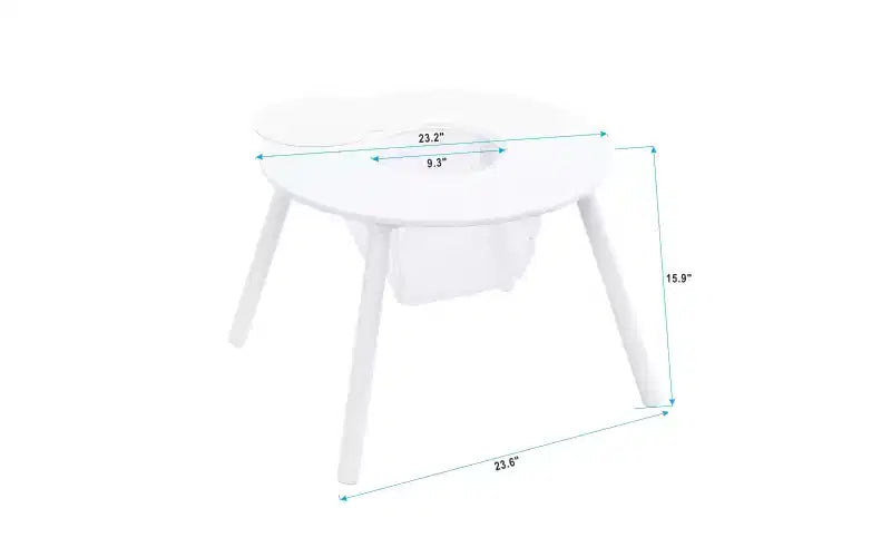 Table de panneau pour enfants avec 4 chaises, chaises de cuisine avec rangement caché, chaises artistiques modernes pour salle à manger, chambre d'enfants, blanc