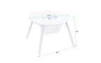 Table de panneau pour enfants avec 4 chaises, chaises de cuisine avec rangement caché, chaises artistiques modernes pour salle à manger, chambre d'enfants, blanc