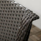 Canapé d'extérieur 3 places avec 4 coussins épais, Canapé de jardin