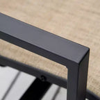 Ensemble de salle à manger 5 pièces pour patio de jardin, table avec seau à glace intégré, 4 chaises à bascule