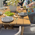 PURPLE LEAF Patio Dining Set All-Weather Wicker Aluminium Outdoor Table and Chairs Set for Backyard Decor Kitchen Modern Furniture Set