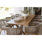 PURPLE LEAF Patio Dining Set All-Weather Wicker Aluminium Outdoor Table and Chairs Set for Backyard Decor Kitchen Modern Furniture Set