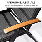 Crestlive Products - Ensemble de salle à manger d'extérieur extensible avec cadre en aluminium et fauteuils de salle à manger pliants réglables pour 8 à 10 personnes