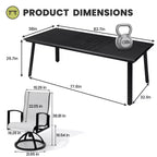 Ensembles de salle à manger d'extérieur en aluminium Crestlive Products Table de salle à manger de patio avec fauteuils semi-ronds classiques pour 6 à 10 personnes