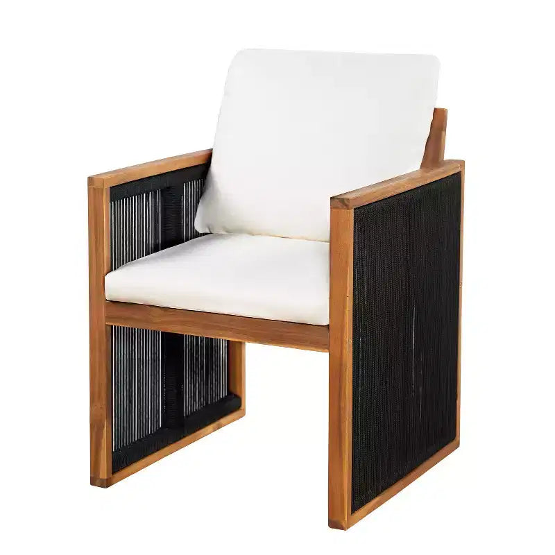 Christopher Knight Home Nori Ensemble de salle à manger extérieur 7 pièces moderne en bois d'acacia avec cordon tissé à la main