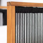 Christopher Knight Home Nori Ensemble de salle à manger extérieur 7 pièces moderne en bois d'acacia avec cordon tissé à la main